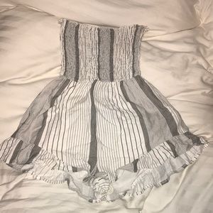 LF stores romper black & white stripes